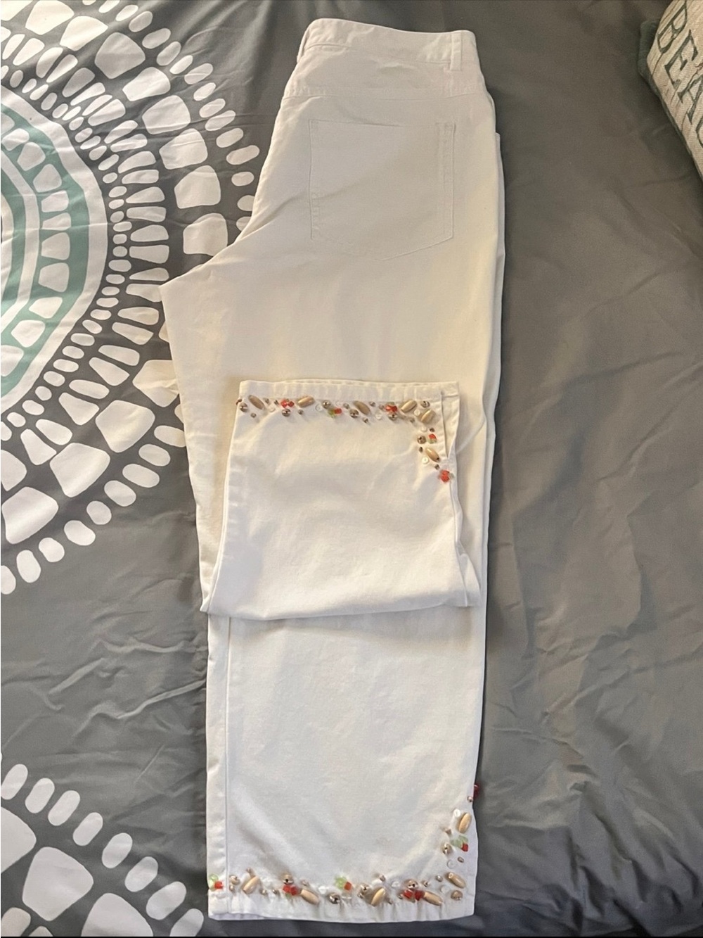 Ruby Rd. White Pants with Pink and Gold Tags Size 10 (#8) Cross Posted